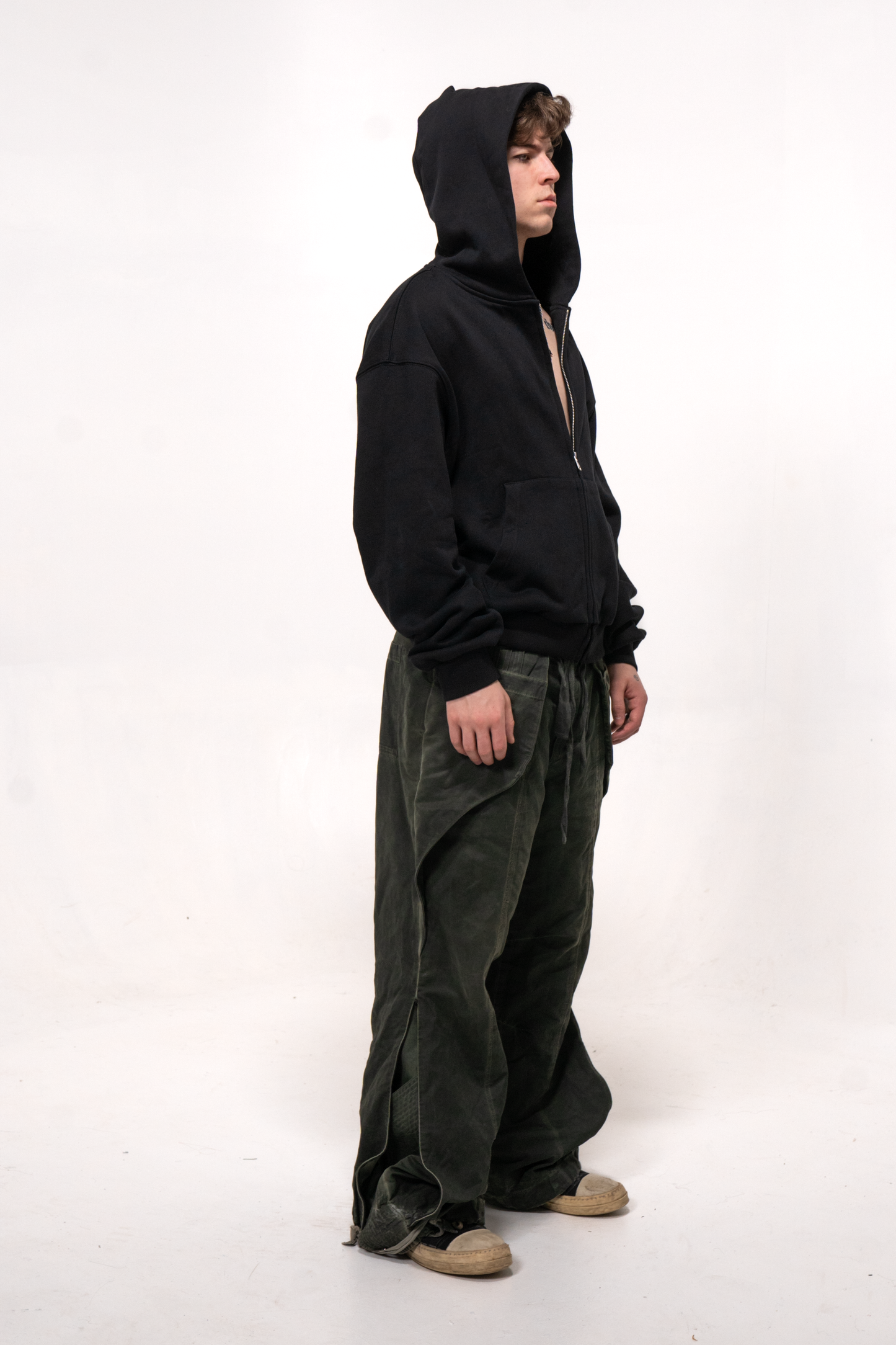 Black essentials Zip up Hoodie