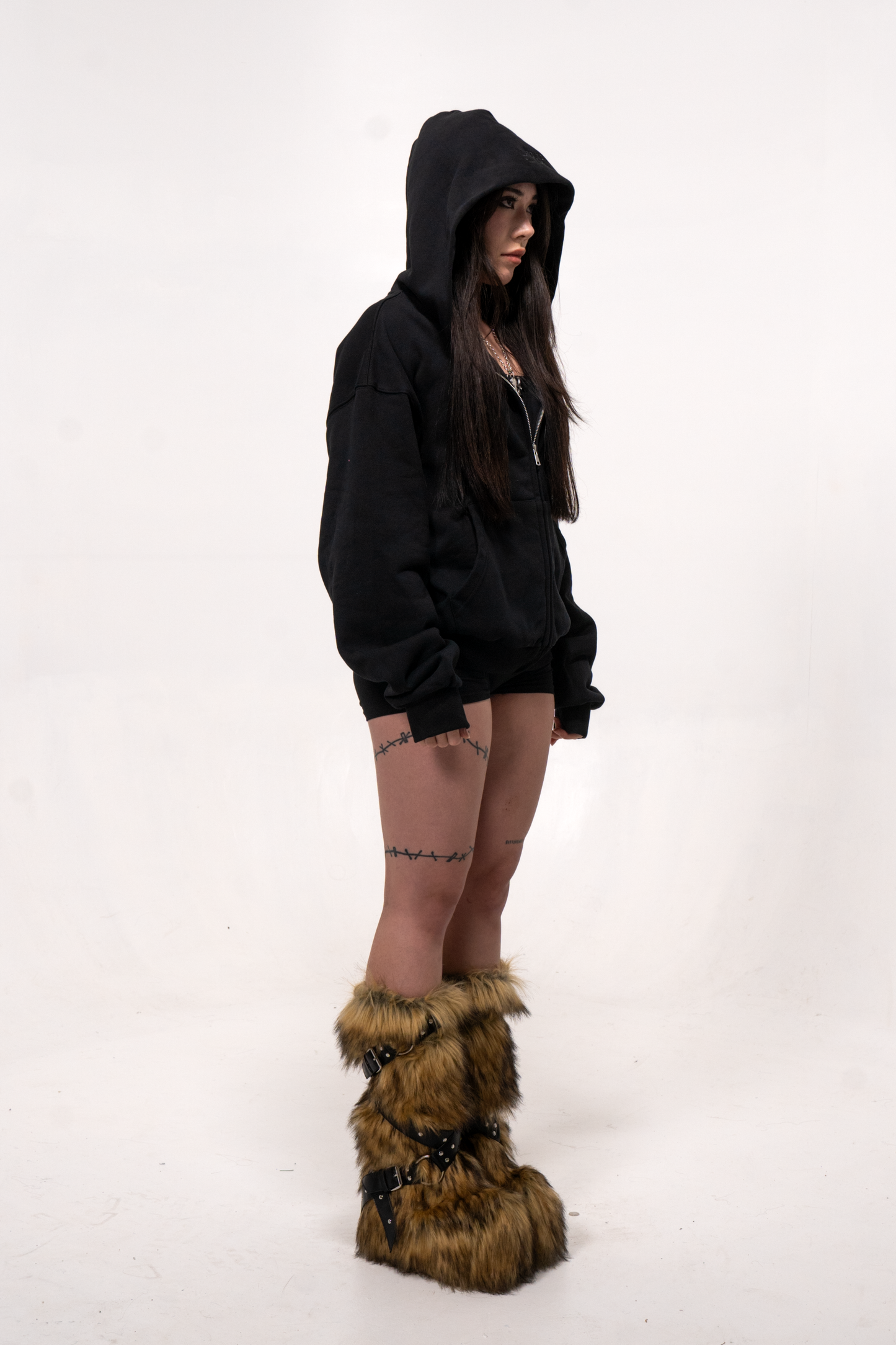 Black essentials Zip up Hoodie